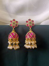 Ruby Jhumka Earring in Kundan - KE00120